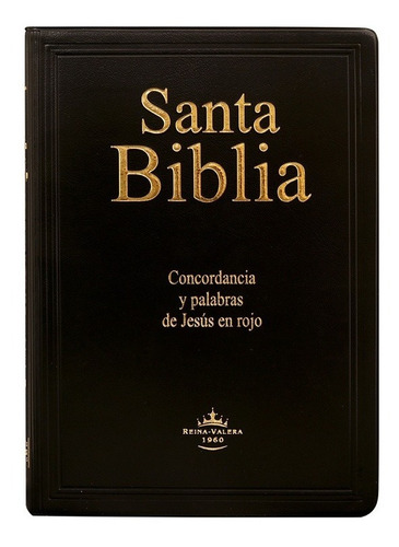 Santa Biblia Rvr 1960 Letra Gigante Vinil Negro.