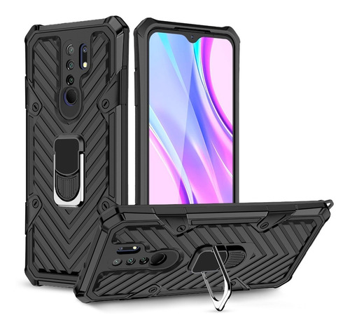 Xiami Redmi 9 Armor Case Protector De Pantalla Cristal Templ