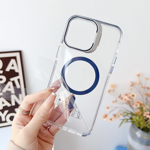 Funda Transparente Magnética Para iPhone, Con Soporte