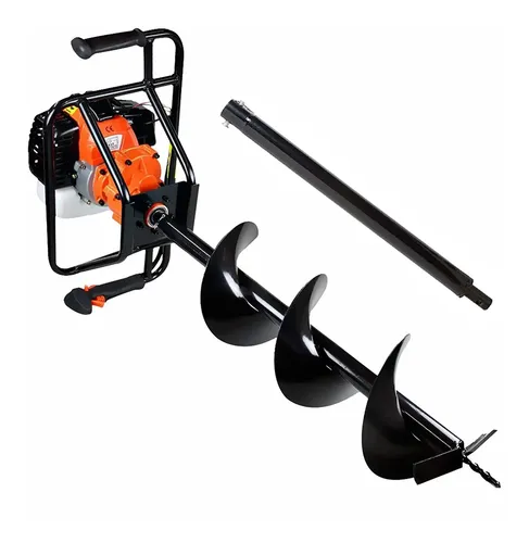 Cavadeira A Gasolina 52cc + Broca 80x20 + Extensão 60cm Ps3