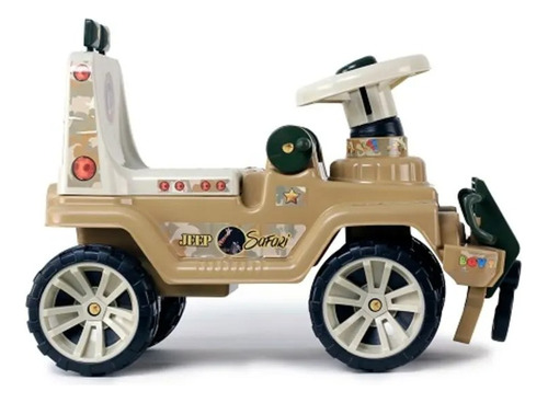 Carrito Montable Jeep Safari Con Sonidos Para Niños 