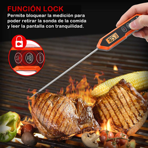 Imagen 6 de 8 de Termometro Digital Cocina Thermopro Liquidos Carne Tp-15h
