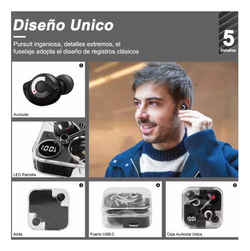 Audífonos Bluetooth Manos Libres E89 Dual Mode Color Negro