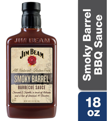 Jim Beam Smoky Barrel Barbecue Sauce, Bbq 532ml.