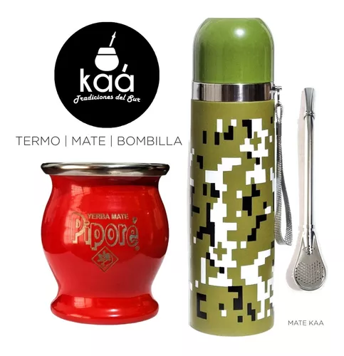 Kit Termo Para Mate Argentino Yerba Mate + Envio Gratis