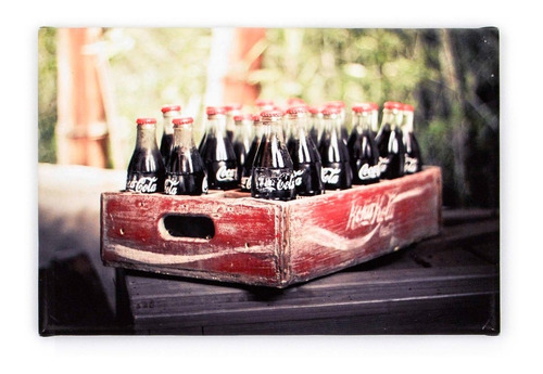 Cuadro Focu Deco Lienzo Canvas Coca Cola Cajón - Liquidación