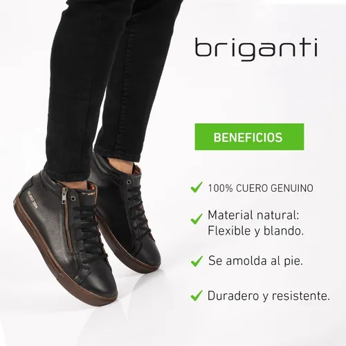 Zapatilla Hombre Cuero Briganti Zapatos Botita Hczp14169