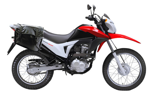 Alforge 60litro Bolsa Para Moto Universal + Capa Chuva Cor Preto