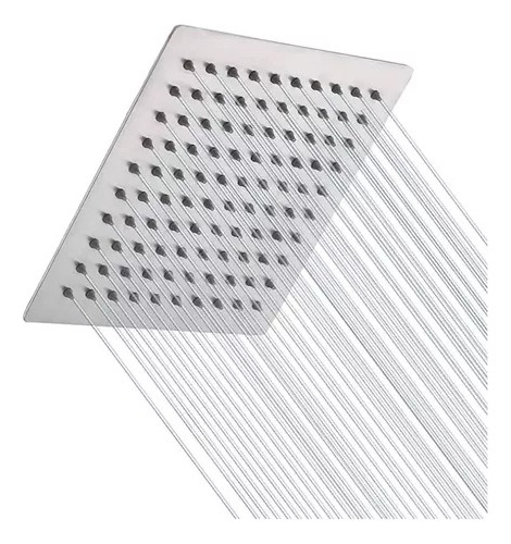 Regadera Cuadrada Tipo Lluvia 15 Cm Sin Brazo Cromada Idrop