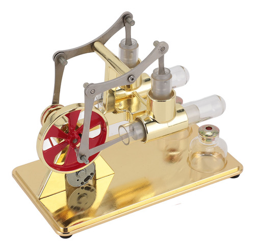 Maqueta De Motor Golden Stirling, Doble Para Educación Tempr