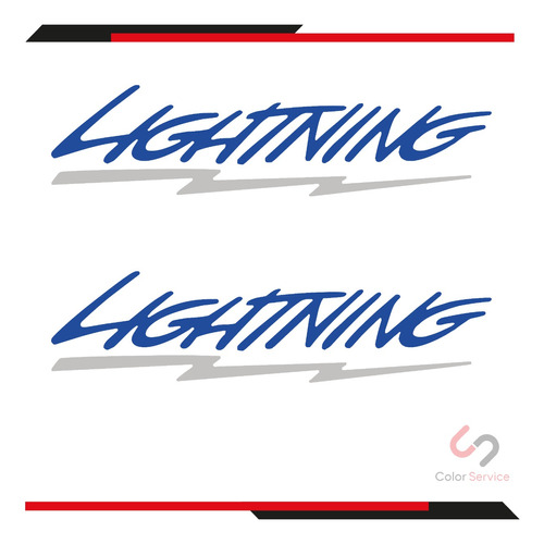 Calcas Sticker Lightning Primera Generacion De 41x7cm 2pzas