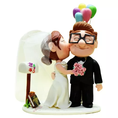 ANTIGUOS MUÑECOS PARA TARTA FIGURAS PAREJA NOVIOS BODA VINTAGE