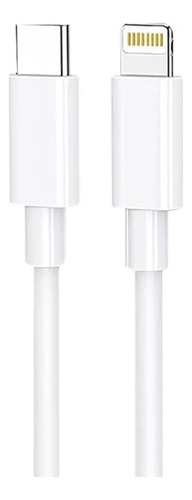 Cable Tipo C Para iPhone Fujitel 12w 1.2 Mts Blanco