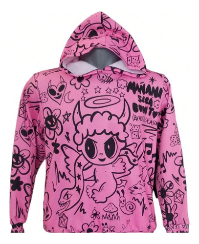 Sudadera Bichota Diabla Hoodie Unitalla Full Print Moda