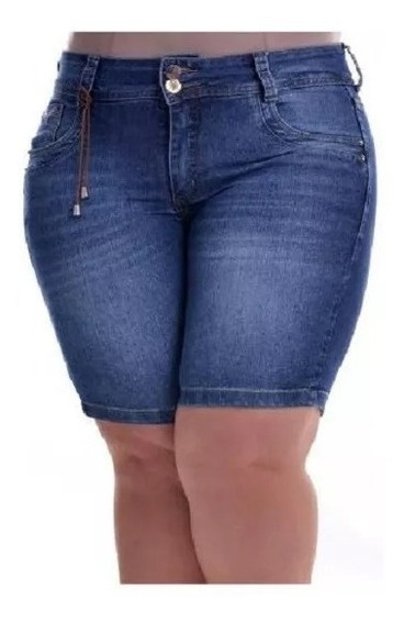bermuda jeans feminina tamanho 50