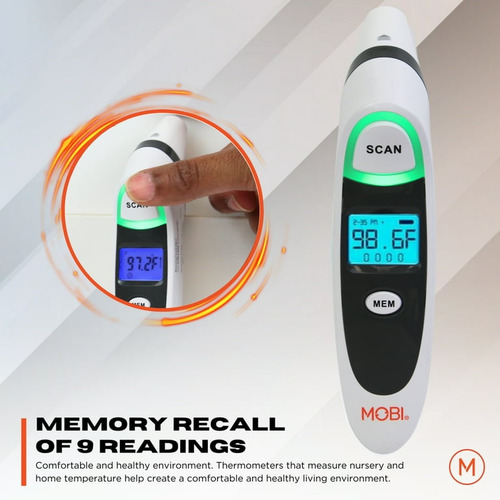 Termómetro Mobi De Oído Y Frente Con Lecturas De Temperatura