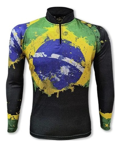 Remera De Brasil Con Proteccion Uv50 Pesca Playa