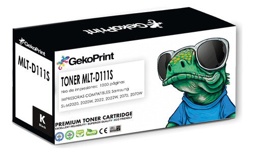 Toner Geko Compatible Samsung Mlt-d111s Para M2020 M2070
