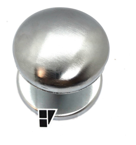 Imagen 2 de 6 de Pomo Fijo Liso Roseta 70 Mm Aluminio Centrado Para Puerta