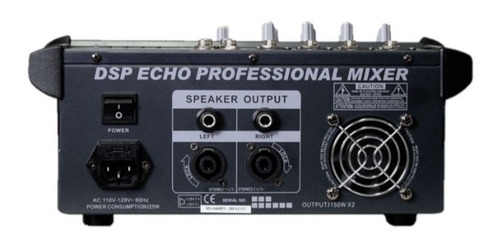Mezcladora Amplif. 4 Canales 150w Usb/sd/in Mix-4amp3 So...