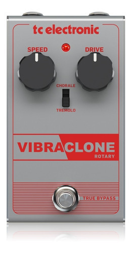 Pedal vibratório rotativo Tc Electronic Vibraclone para guitarra cinza