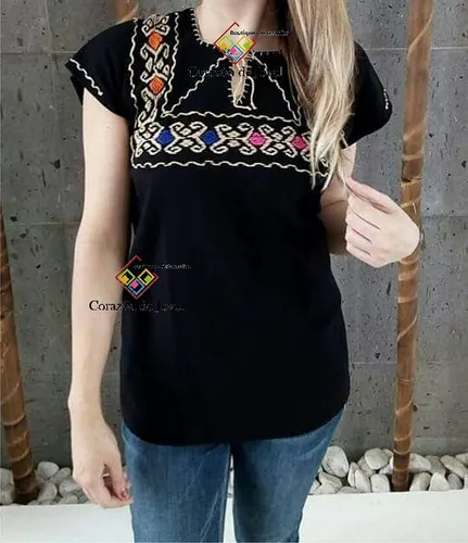 Blusas artesanales bordadas A Mano En Manta Hecha chiapas Env o