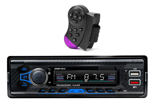 Swm-7812 Estéreo Mp3 For Coche+mando De Volante Bt