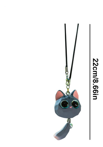 Colgante Para Espejo De Auto Con Figura De Gato De Resina