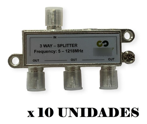 Derivador Splitter 3 Bocas Catv/internet Pack X 10 Unidades