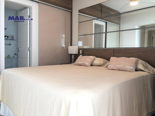 Imagem 14 de 20 de Apartamento À Venda No Guarujá, Na Praia Das Astúrias, Frente Ao Mar, Reformado, 02 Vagas De Garagem E Lazer. - Ap11263