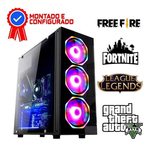Imagem 3 de 5 de Pc Gamer Intel Core I5 3 8gb Rtx 3060 12gb Ssd 480gb 750w