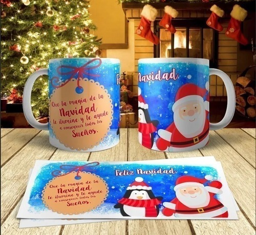 Imagen 1 de 9 de Kit Pack 80 Plantillas Sublimación Tazas - S Navidad