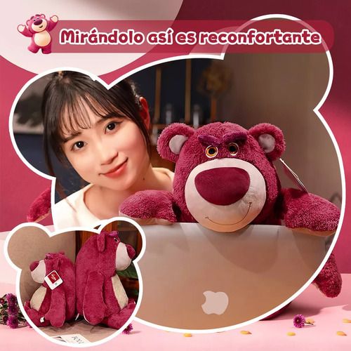 Peluche Oso Toy Story Lotso Olor A Fresa 27cm Teddy Bea Para Niños