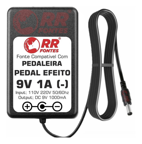 Fonte 9v Para Pedal Wah Evh95 Mxr Eddie Van Halen Pedaleira