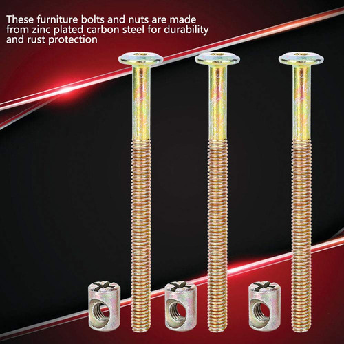 Tornillos Y Tuercas M6 De Barril Para Muebles - Kit De 10 Un