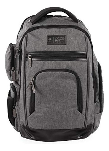 Original Penguin Men's Fletcher Laptop Backpack, Gray Crossh