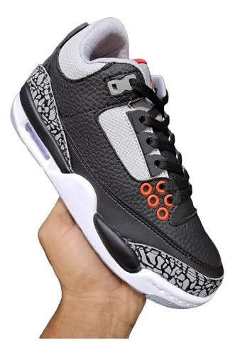 Jordan Retro 3 Negras Gris 📦