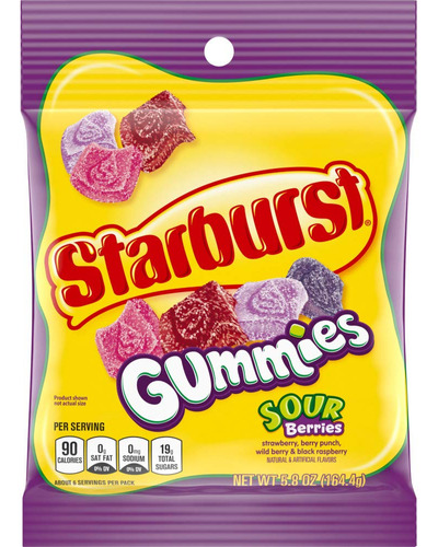 Starburst Gomitas De Bayas Agrias Con Clavija De 5.8 Onzas