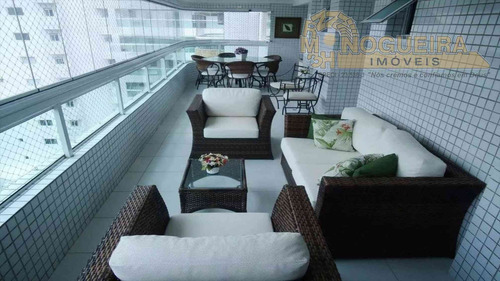 Apartamento Na Praia Grande Tupi 109 M2 Com Varand - 3885