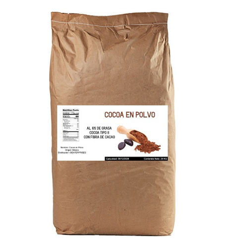 25 Kg De Cocoa En Polvo Excelente Calidad