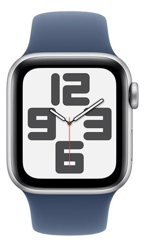 Apple Watch Se 2a Geração 40mm Gps Cx Prateado Pulseira Azul