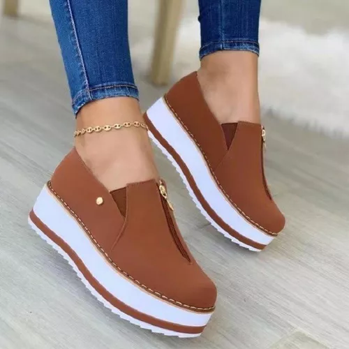 Zapatos Casuales De Plataforma Baja Mujer | Cuotas sin