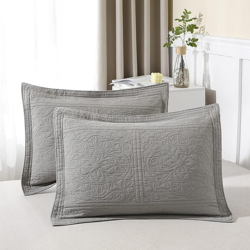 Winlife Funda De Almohada Acolchada 100% Algodón Con Estampa