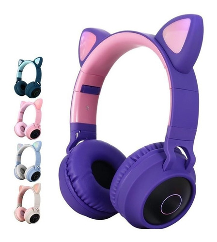 Bluetooth Auriculares Luz Led Orejas Cat Oferta 