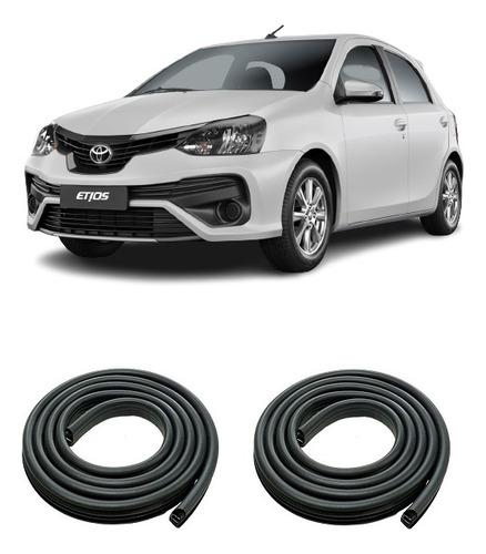 Toyota Etios 5p 2017 / 2023 Burletes De Puertas Delanteras