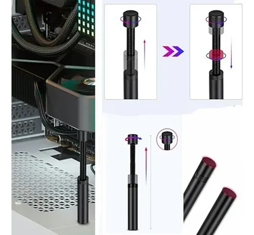 Imagen 2 del producto Soporte Universa Ajustable Tarjeta Gráfica Gpu Con Imán Jrc Negro