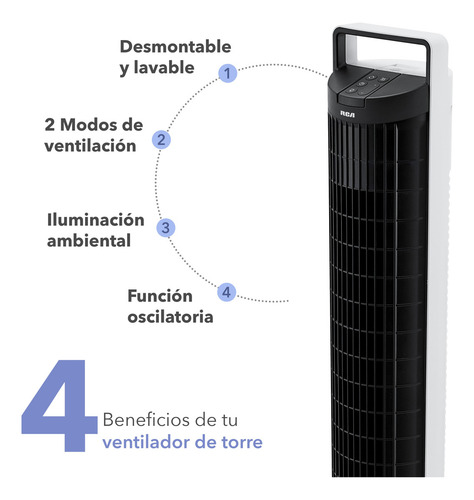 Ventilador De Torre Rca Climatización De Torre 110v