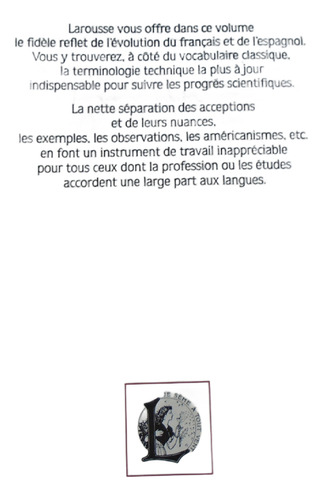 Dictionnaire Francais Espagnol - Espagnol Francais Larousse