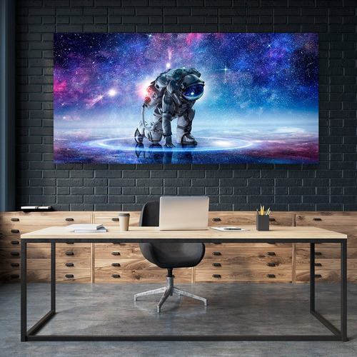 Cuadro Decorativo Espacio Canvas Astronauta Sobre Estrellas