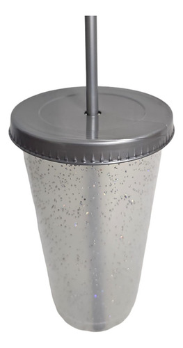 170 Pzas Vaso Popote 16oz Glitter Reusable Frio Y Caliente